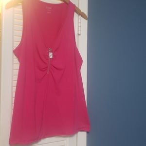 Michael kors pink sleeveless  shirt with zipper